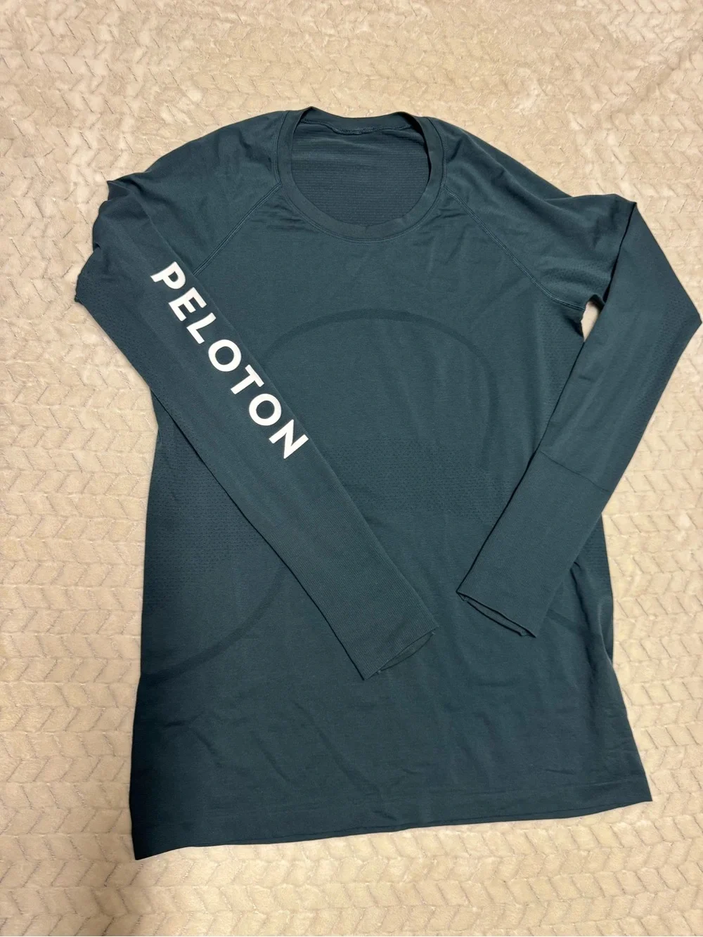 Green Lululemon X Peloton dri fit tee in size 12